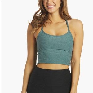 Beyond Yoga Spacedye Racerback Slim Cropped Tank Color Blue Heather